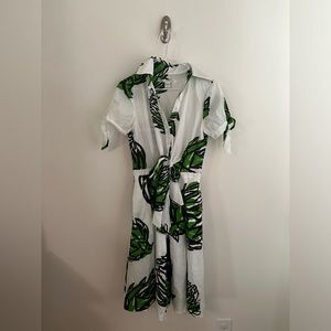 Diane Von Furstenburg 100% Cotton Artichoke Pattern Dress, Women’s Size 6